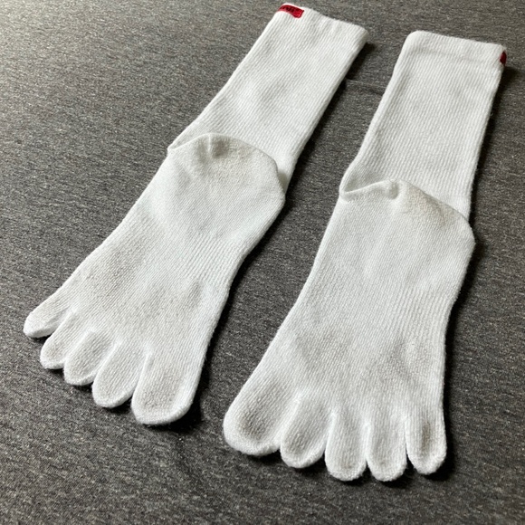 Injinji Toe Socks Sport Original Weight Crew L White - Picture 4 of 15
